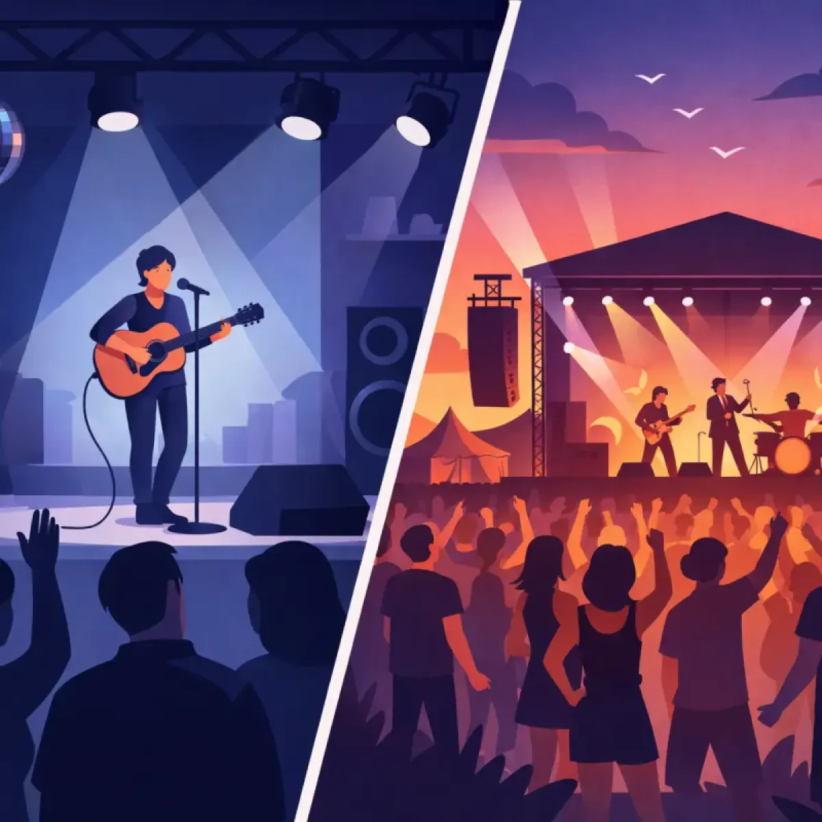 Club o festival per emergenti: cosa scegliere